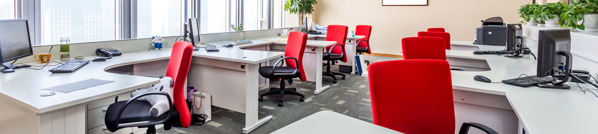 Commercial office after being cleaned