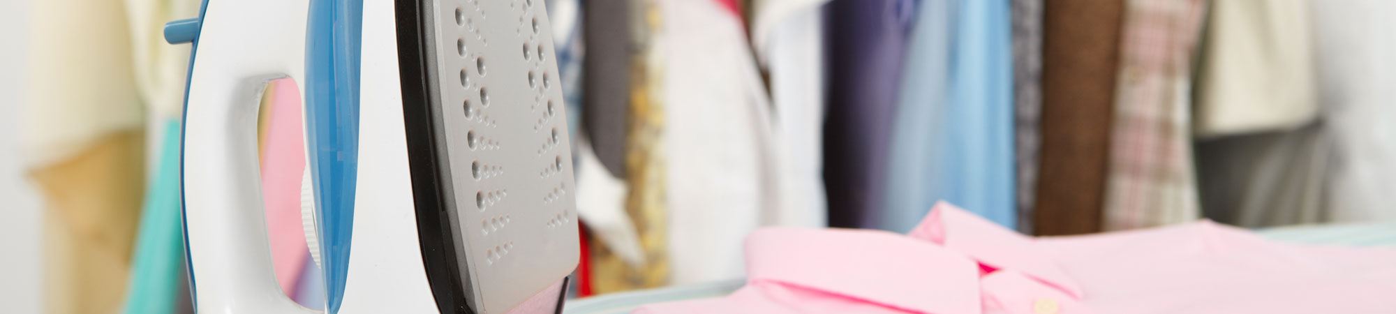 Ironing board and clothes