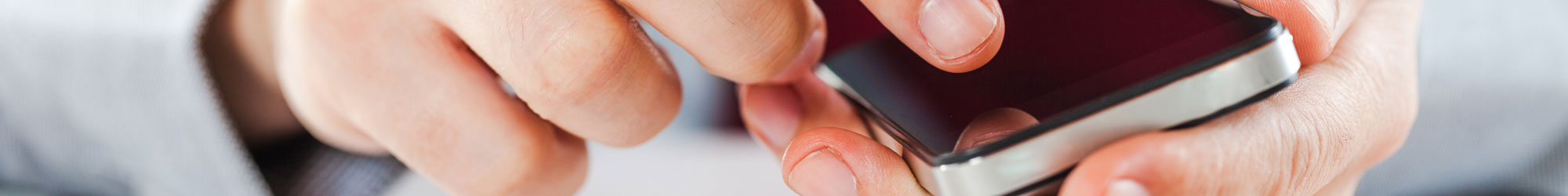 Man using smartphone